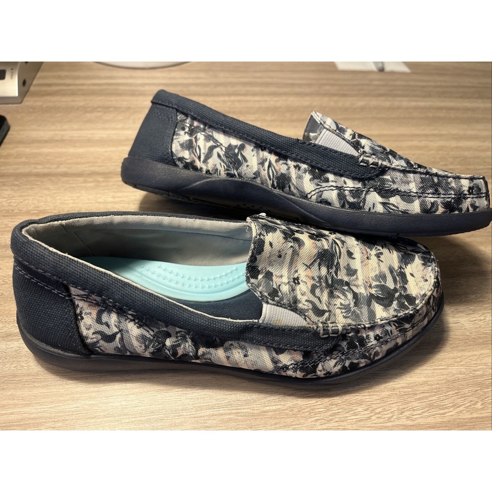 Croc Triple Comfort Canvas Slip On Shoes‎ Floral Pattern Pre Owned Size 7